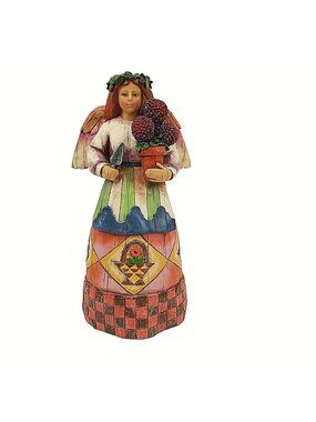 Heartwood Creek Jim Shore Angel Of Persistence Floral Figurine Painted Collectib